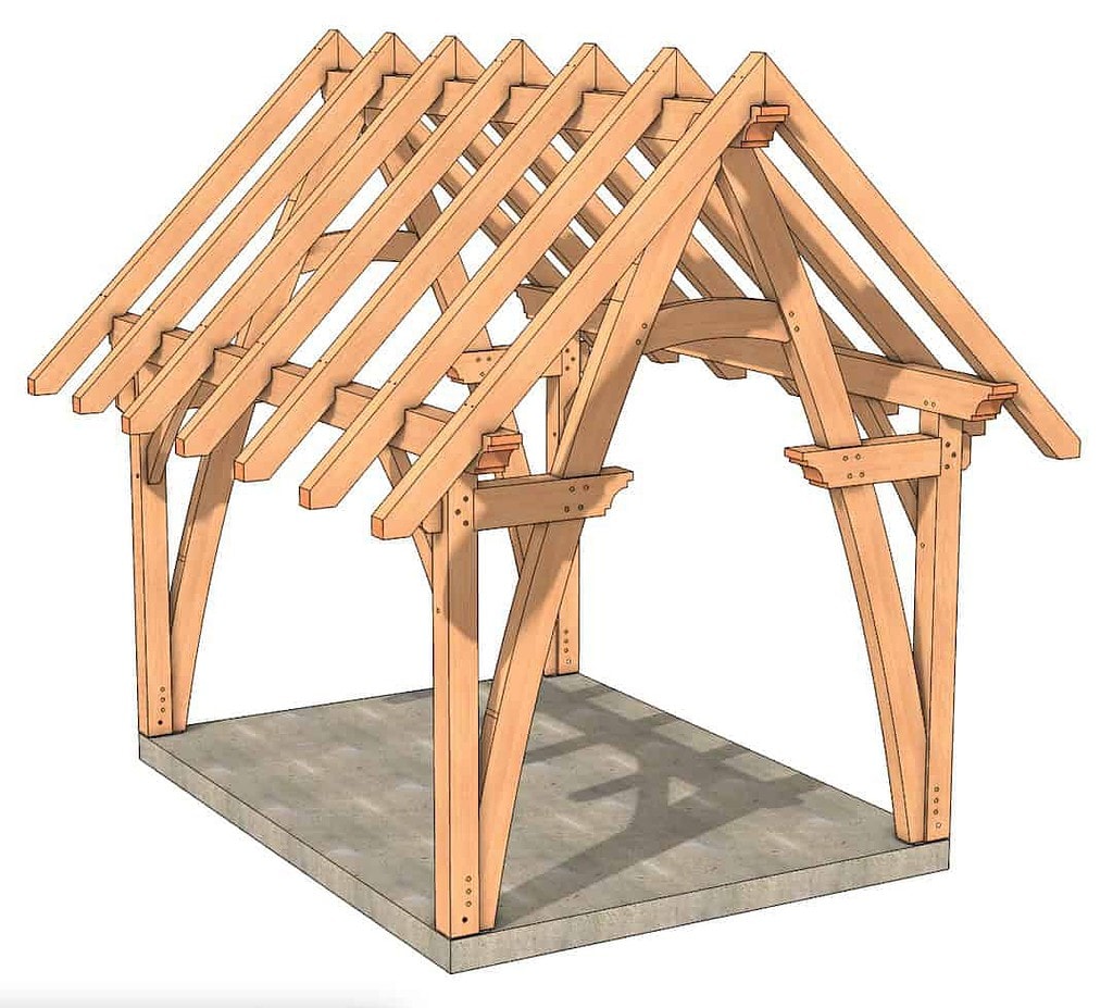 12x16 Cruck Timber Frame Patio