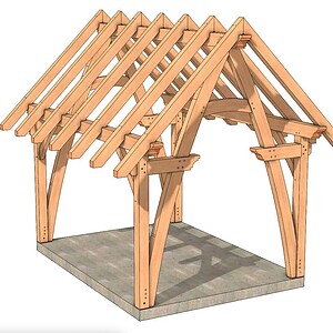 12x16 Cruck Timber Frame Patio