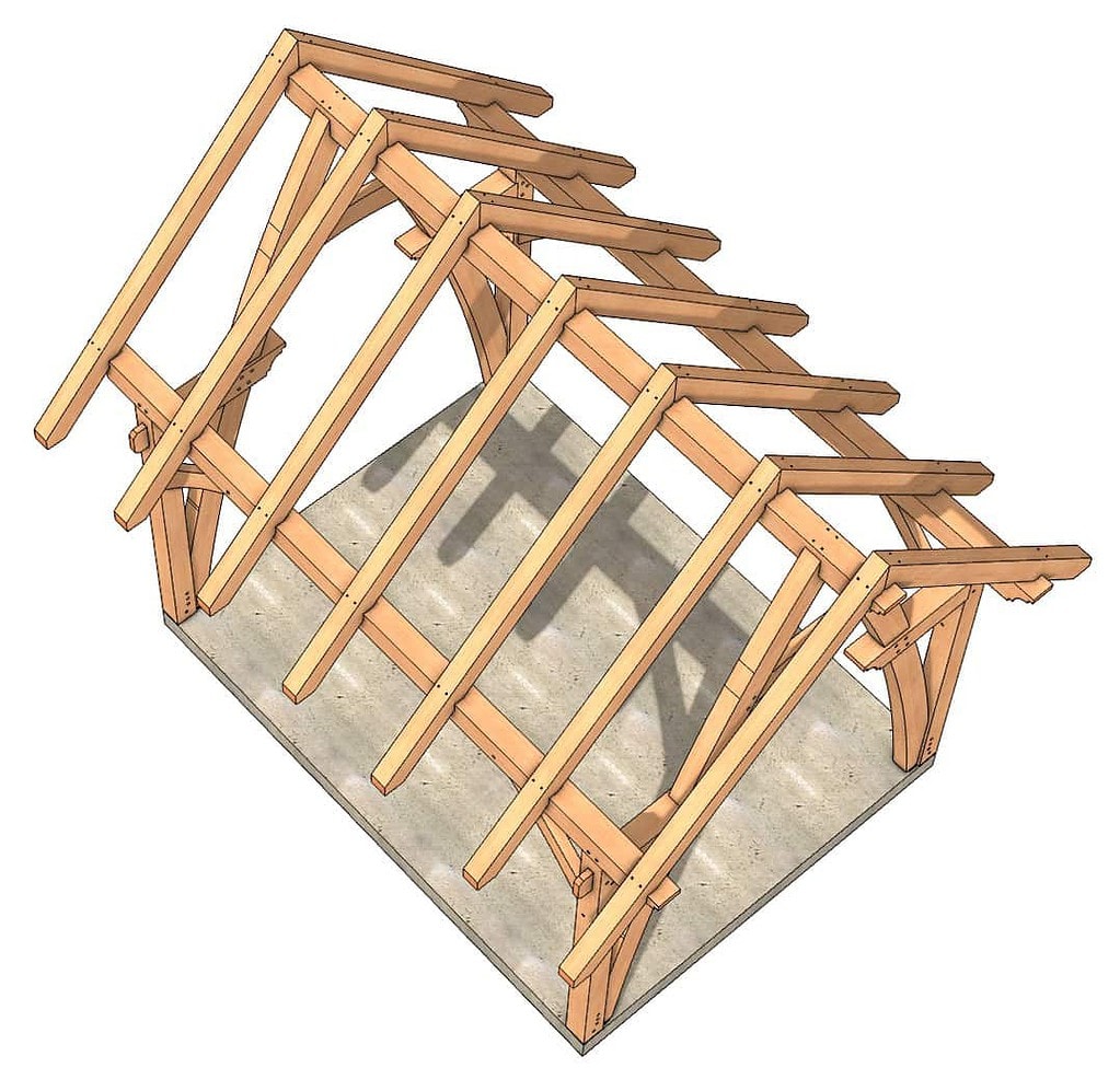 12x16 Cruck Timber Frame Plan