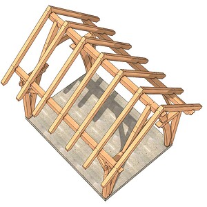 12x16 Cruck Timber Frame Plan