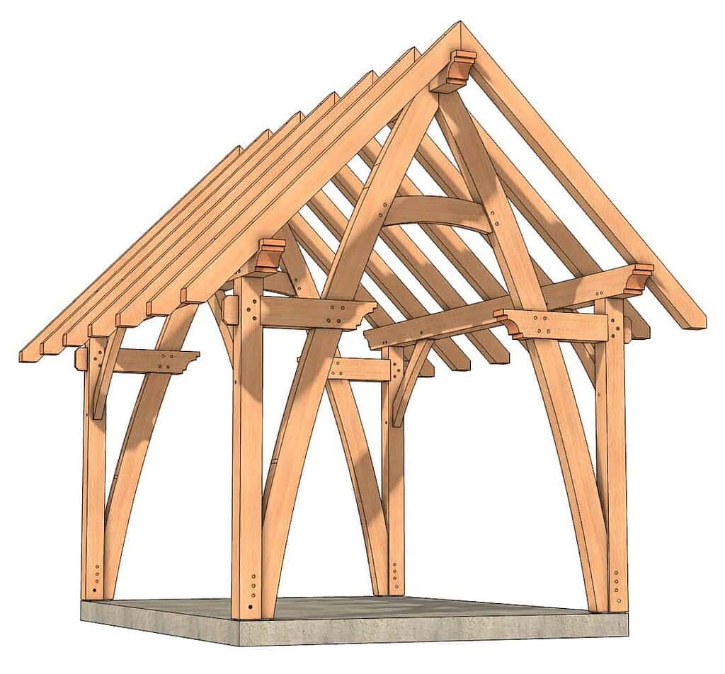 12x16 Timber Fame Patio seen at eye level