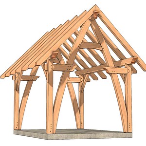 12x16 Timber Fame Patio seen at eye level