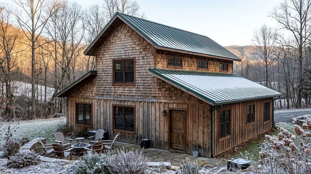 40x42 Timber Frame Monitor Barn Home