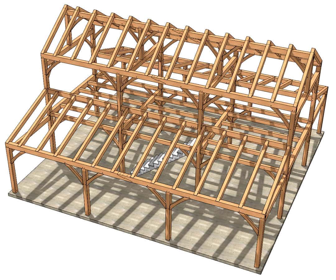 40×42 Monitor Barn House Plan - Image 11