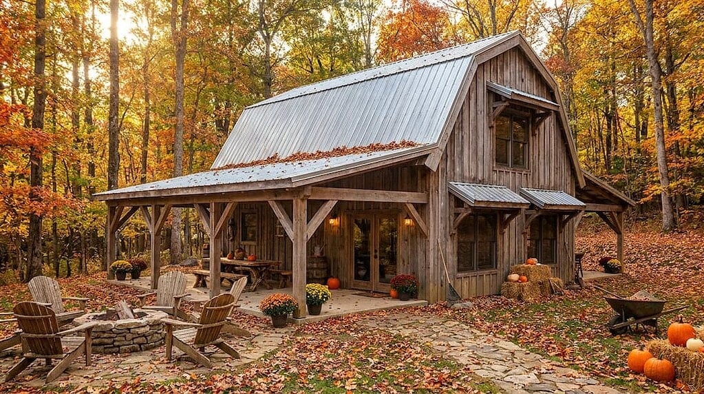 24x36 Timber Frame Gambrel Barn Kit
