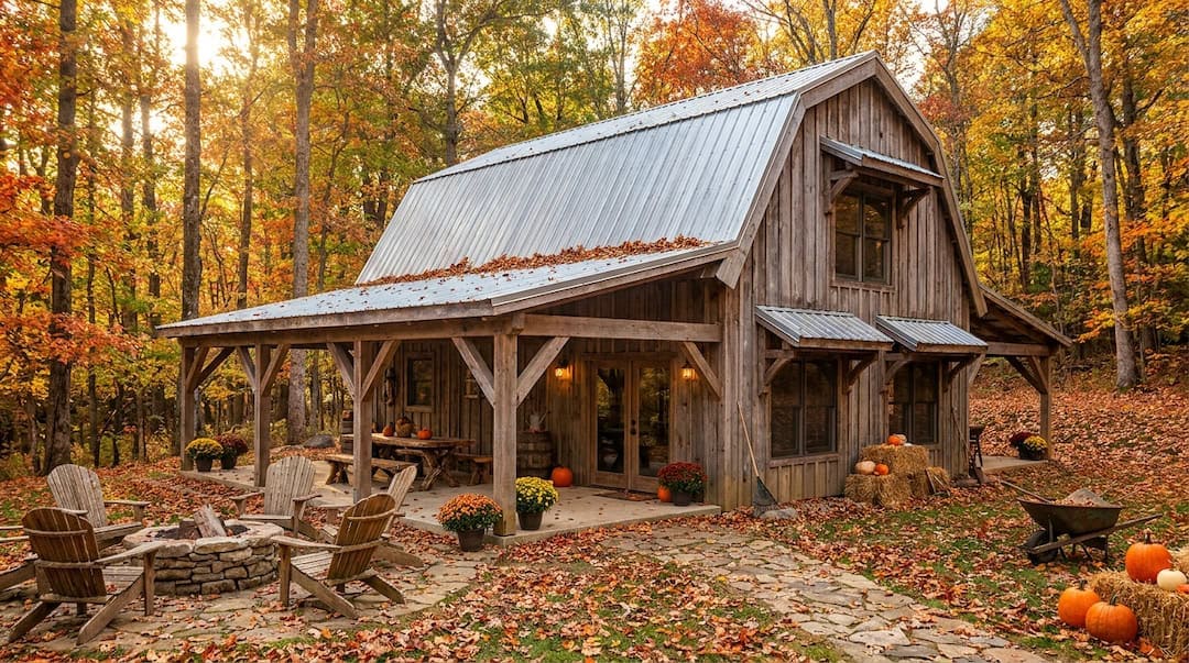 24x36 Timber Frame Gambrel Barn Kit
