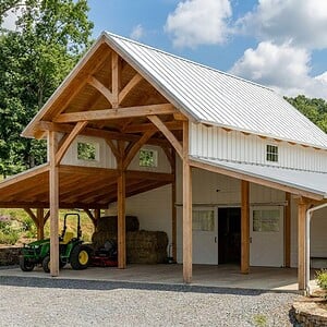 36×40 Timber Frame Monitor Barn Plan