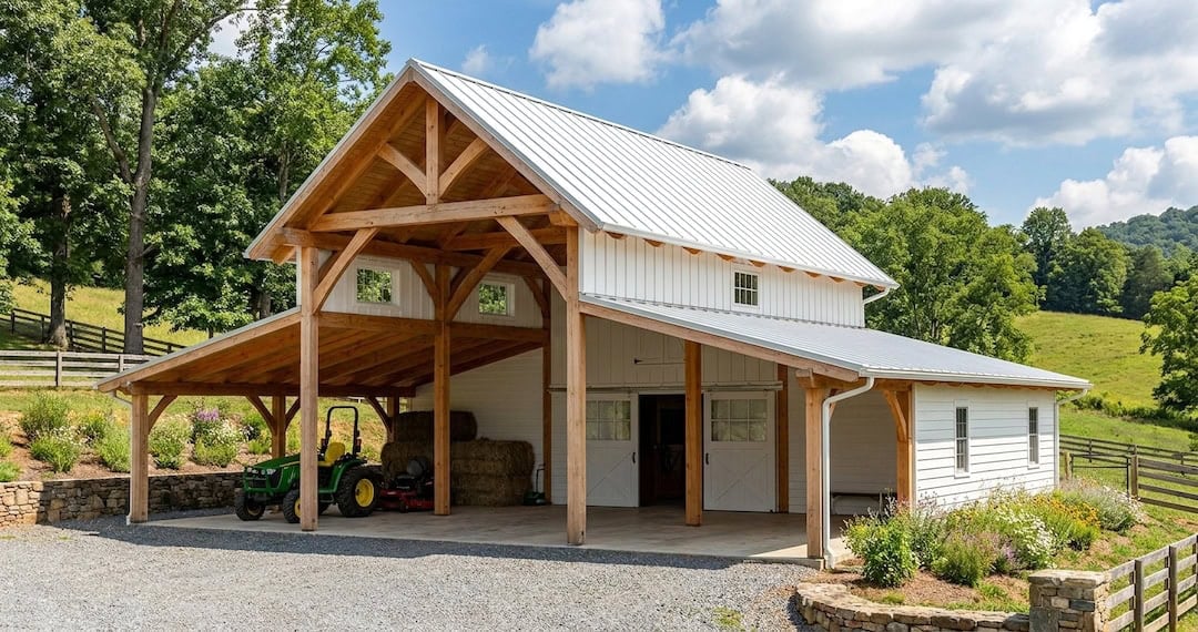 36x40 Timber Frame Monitor Barn_1