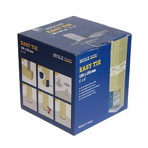 Easy Tie 6x6 concealed post base kit box by Holz Technic