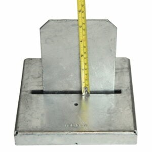 Easy Tie 8x8 knife plate height measurement showing approximately 5½ inches above standoff