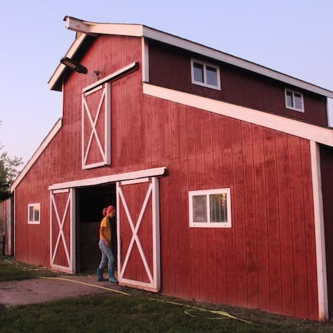 old red barn